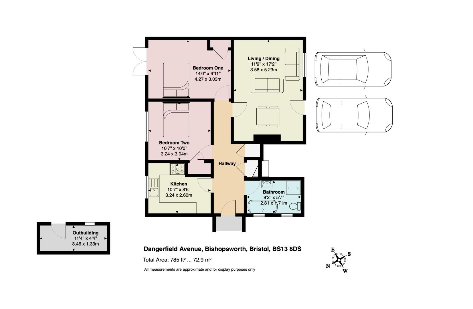 Floorplan for Dangerfield Avenue, Bishopsworth, Bristol